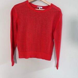 J Society New York Small‎ Red Orange Crew Neck Sweater Bold